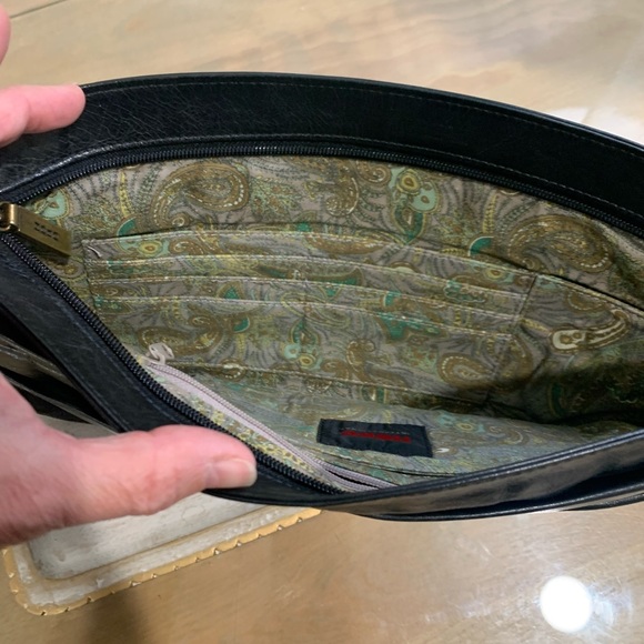 Hobo clutch - black leather - Picture 5 of 5